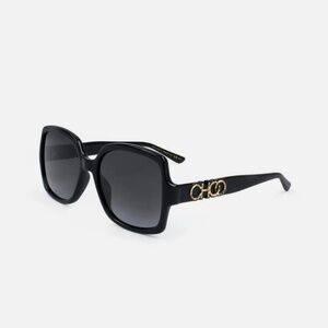 Jimmy Choo Women's  SAMMI GS 8079O Black Fashion Square Sunglasses 55mm.…